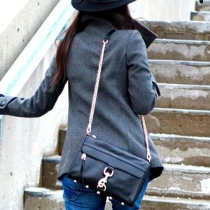 Rebecca Minkoff MAC Cross Body Bag Rose Gold Chain